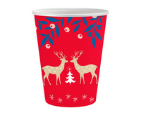 Kubeczki papierowe bożonarodzeniowe "Let It Snow" 250 ml 6 szt.