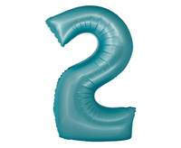 Balon foliowy Smart Cyfra 2 matowy jasnoniebieski 76 cm