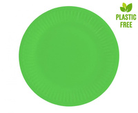 Talerzyki pap. jednokolorowe, pistacjowe, 18 cm, 6 szt.