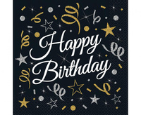 Serwetki B&C Happy Birthday, certyfikat FSC, 33x33 cm, 20 szt.