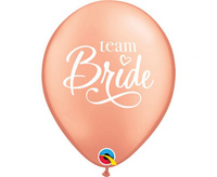 Balon QL 11 cali z nadr. Team Bride, różowo-złoty