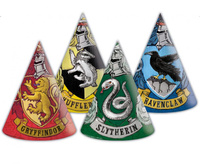 Czapeczki papierowe "Harry Potter Hogwarts Houses", 6 szt.