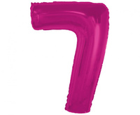 Balon foliowy Smart, cyfra 7, różowa, 92 cm