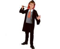 Zestaw dla dzieci Czarodziej (płaszcz z kapturem, kamizelka z krawatem, spodnie), rozm. 120/130 cm