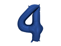 Balon foliowy Cyfra 4 granatowy 86 cm