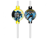 Rurki (słomki) papierowe z medalionem "Batman Rogue Rage", 4 szt.