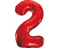 Balon foliowy Cyfra 2 czerwony 85 cm