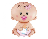 Balon foliowy 24" FX - "Bobas Dziewczynka", pakowany