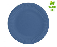 Talerzyki pap. jednokolorowe, granatowe, 18 cm, 6 szt.