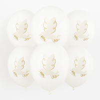 Balony 30 cm, Gołąb, Crystal Clear (1 op. / 6 szt.)