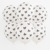 Balony 30 cm, Kokardki, Pastel Off-white (1 op. / 6 szt.)