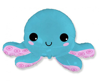 Balon foliowy 24 cale FX - Szczęśliwa ośmiornica, pakowany