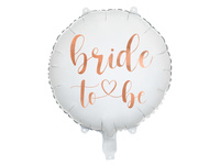 Balon foliowy Wieczór panieński Bride to be biały 45 cm