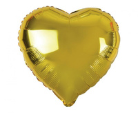 Balon foliowy Walentynki Serce złoty 45 cm