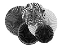 Rozety dekoracyjne Black & White 5 szt.