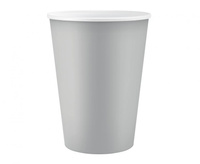 Kubeczki pap. jednokolorowe srebrne, 250ml/ 6szt.