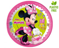 Talerzyki pap. Minnie Happy Helpers, next generation, 23 cm, 8 szt. (plastic-free)