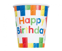 Kubeczki papierowe Klocki, 8szt.