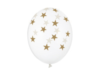 Balon lateksowy Gwiazdki Clear Crystal przezroczysty 30 cm