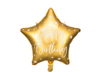Balon foliowy Happy Birthday złoty 40 cm