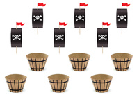 Zestaw do muffinek Piraci 6 szt.