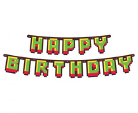 Girlanda papierowa Game On Happy Birthday 160 cm