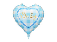 Balon foliowy Baby Serce jasnoniebieski 35 cm