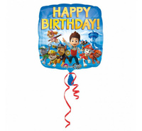 Balon foliowy 18" SQR "Happy Birthday" Paw Patrol