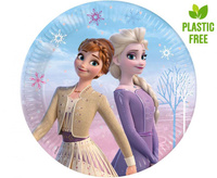 Talerzyki papierowe Frozen 2: Wind Spirit, next generation, 23cm, 8 szt. (plastic-free)