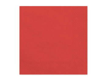 Serwetki papierowe czerwone 33 x 33 cm 20 szt. PartyDeco