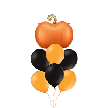 Zestaw na Halloween - balon foliowy Dynia, 62x59 cm