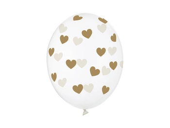 Balony 30cm, Serduszka, Crystal Clear (1 op. / )