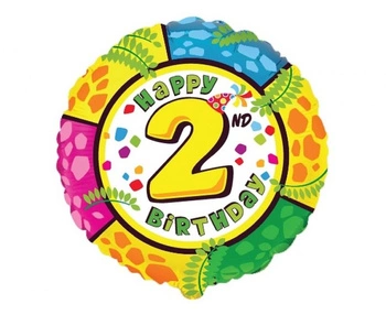 #FX18 Balon foliowy 18" FX - " Happy Birthday - 2", pakowany