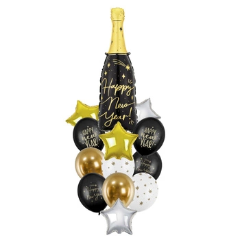 Zestaw balonów Ekstra 2 - Sylwester 2026 - Szampan Happy New Year
