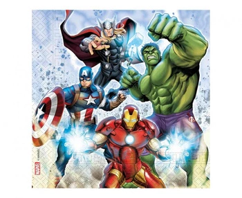 #PS Serwetki papierowe Avengers Infinity Stones, 33x33 cm, 20 szt. (papier FSC)