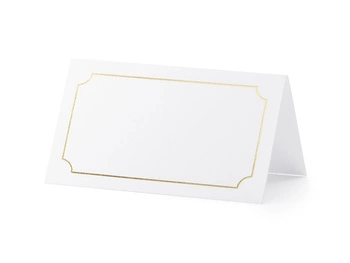 Wizytówki na stół Ramka złote 9,5 x 5,5 cm 10 szt.