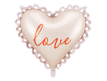 Balon foliowy Serce Love różowy 91 x 85 cm PartyDeco