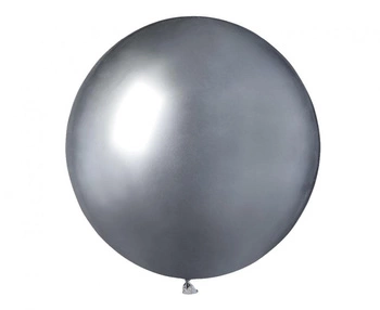 Balon lateksowy Shiny srebrny 50 cm