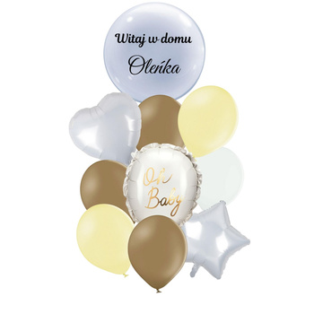 Zestaw balonów z helem - narodziny dziecka - personalizowany