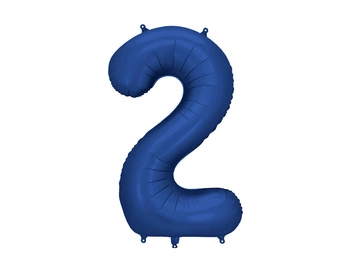 Balon foliowy Cyfra 2 granatowy 86 cm