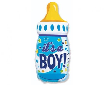 #FX24 Balon foliowy 24 cale FX - Butelka (niebieska), pakowany