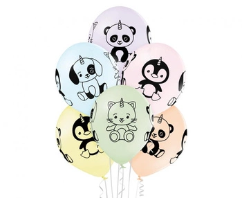 Balony D11 Unicorn Animals, 6 szt.