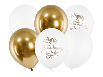 Balon lateksowy Happy Birthday To You mix 30 cm 6 szt.