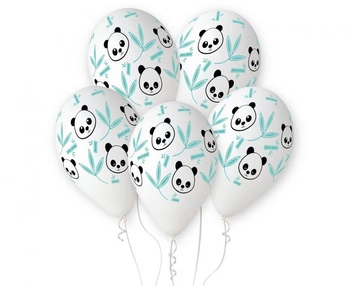 Balony Premium Hel Panda i bambus, 13 cali / 5 szt.