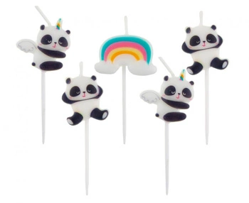 #SP Świeczki pikery Panda, 5 szt.