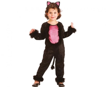 Zestaw dla dzieci Welurowy Kotek (kombinezon, ogon, opaska), rozm. 92/104 cm