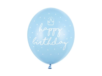 Balony lateksowe Happy Birthday Baby niebieskie 30 cm 6 szt.