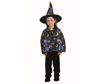 Zestaw dla dzieci Niebieska Czarodziejka ( peleryna, kapelusz), rozm. 92/104 cm