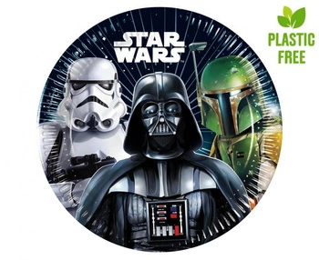 #PT20 Talerzyki papierowe Star Wars Galaxy, next generation 20cm, 8 szt. (plastic-free), (papier FSC)