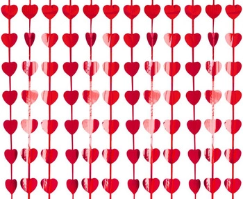 Kurtyna Serca czerwona 100 x 200 cm Godan